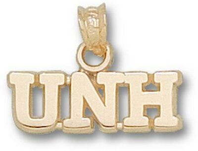 New Hampshire Wildcats "UNH" 1/4" Pendant - 10KT Gold Jewelry