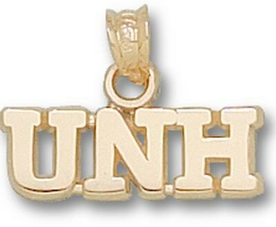 New Hampshire Wildcats "UNH" 1/4" Pendant - 10KT Gold Jewelry