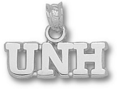 New Hampshire Wildcats "UNH" 1/4" Pendant - Sterling Silver Jewelry