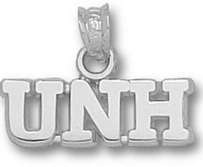 New Hampshire Wildcats "UNH" 1/4" Pendant - Sterling Silver Jewelry