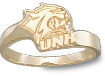 New Hampshire Wildcats "UNH Wildcat Head" Ladies' Ring Size 6 1/2 - 14KT Gold Jewelry