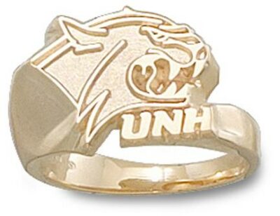 New Hampshire Wildcats "Wildcat Head" Ladies' Ring Size 6 1/2 - 10KT Gold Jewelry