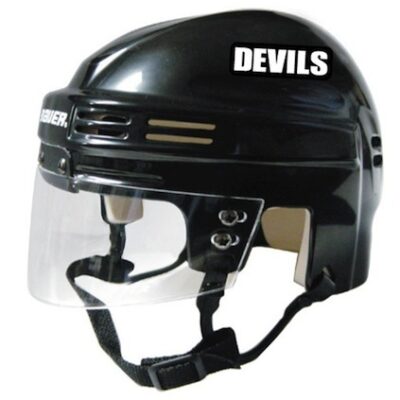 New Jersey Devils NHL Authentic Mini Hockey Helmet from Bauer (Black)