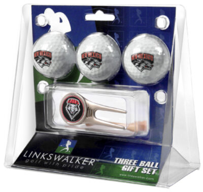 New Mexico Lobos 3 Golf Ball Gift Pack with Cap Tool