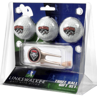 New Mexico Lobos 3 Golf Ball Gift Pack with Cap Tool