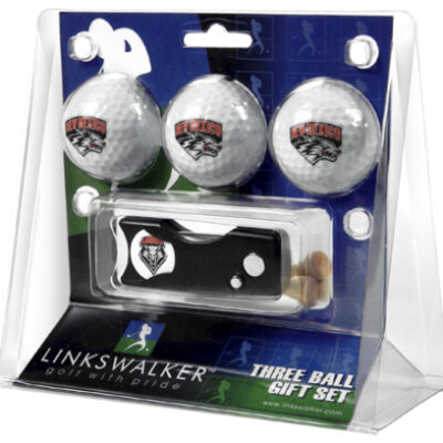 New Mexico Lobos 3 Golf Ball Gift Pack with Spring Action Tool