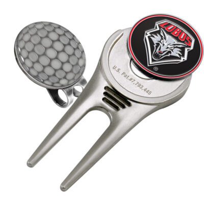 New Mexico Lobos Divot Tool Hat Clip with Golf Ball Marker (Set of 2)