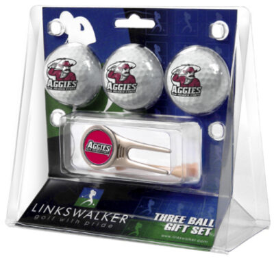 New Mexico State Aggies 3 Golf Ball Gift Pack with Cap Tool