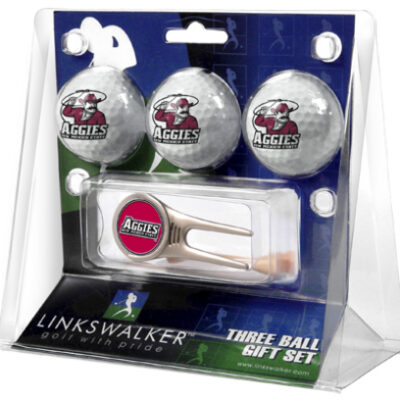 New Mexico State Aggies 3 Golf Ball Gift Pack with Cap Tool