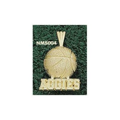 New Mexico State Aggies "Aggies Basketball" Pendant - 14KT Gold Jewelry