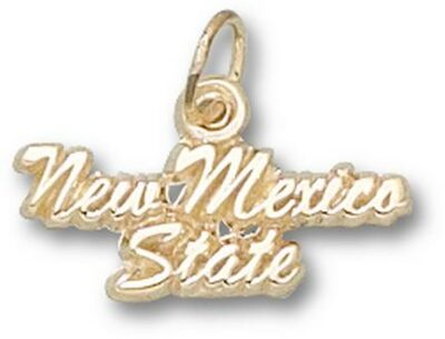 New Mexico State Aggies Script "New Mexico State" 1/4" Charm - 10KT Gold Jewelry