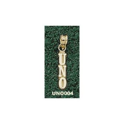 New Orleans Privateers Vertical "UNO" 9/16" Pendant - 10KT Gold Jewelry