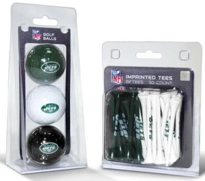 New York Jets Golf Tees and Golf Balls Pack (50 Tees / 3 Balls)