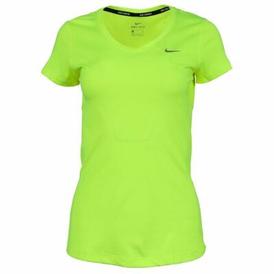 Nike Women's Dri-Fit Miler Short-Sleeve V-Neck Running Top