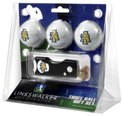 North Carolina A & T Aggies 3 Golf Ball Gift Pack with Spring Action Tool