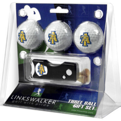 North Carolina A & T Aggies 3 Golf Ball Gift Pack with Spring Action Tool