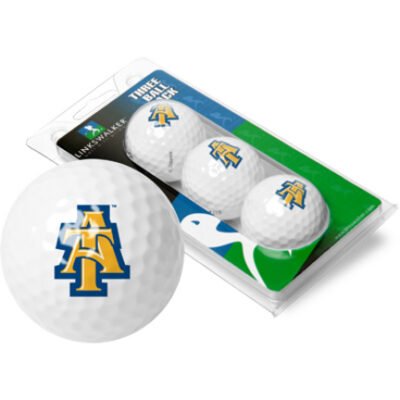 North Carolina A & T Aggies Top Flite XL Golf Balls 3 Ball Sleeve (Set of 3)