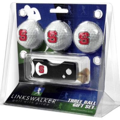 North Carolina State Wolfpack 3 Golf Ball Gift Pack with Spring Action Tool