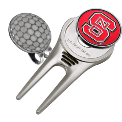 North Carolina State Wolfpack Divot Tool Hat Clip with Golf Ball Marker (Set of 2)