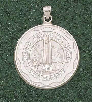 North Carolina State Wolfpack Giant 1 1/2" W x 1 1/2" H "Seal" Pendant - 14KT Gold Jewelry