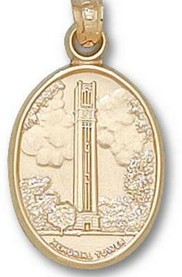 North Carolina State Wolfpack "Memorial Bell Tower" Pendant - 10KT Gold Jewelry