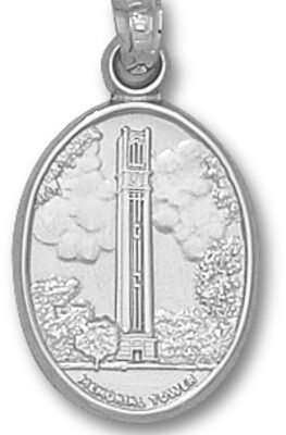 North Carolina State Wolfpack "Memorial Bell Tower" Pendant - Sterling Silver Jewelry