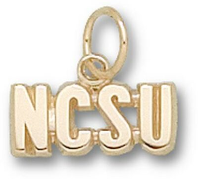 North Carolina State Wolfpack "NCSU" 3/16" Charm - 10KT Gold Jewelry