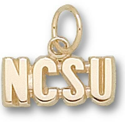 North Carolina State Wolfpack "NCSU" 3/16" Charm - 10KT Gold Jewelry