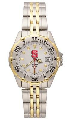 North Carolina State Wolfpack "S" All Star Watch with Stainless Steel Band - Women's