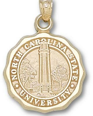 North Carolina State Wolfpack "Seal" Pendant - 10KT Gold Jewelry