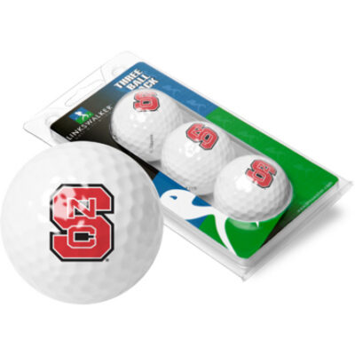 North Carolina State Wolfpack Top Flite XL Golf Balls 3 Ball Sleeve (Set of 3)