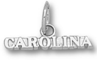 North Carolina Tar Heels "Carolina" Charm - Sterling Silver Jewelry