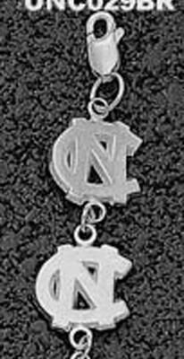 North Carolina Tar Heels "NC" 5/16" 7" Bracelet - Sterling Silver Jewelry