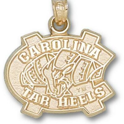 North Carolina Tar Heels New "NC with Rams Head" Pendant - 14KT Gold Jewelry