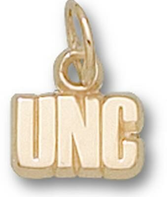 North Carolina Tar Heels "UNC" 3/16" Charm - 10KT Gold Jewelry