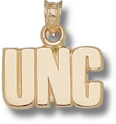 North Carolina Tar Heels "UNC" 3/8" Pendant - 10KT Gold Jewelry