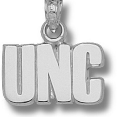 North Carolina Tar Heels "UNC" 3/8" Pendant - Sterling Silver Jewelry