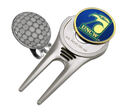 North Carolina (Wilmington) Seahawks Divot Tool Hat Clip with Golf Ball Marker (Set of 2)