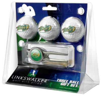 North Dakota State Bison 3 Ball Golf Gift Pack with Kool Tool