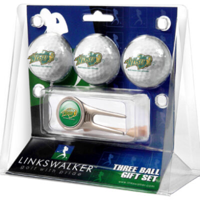 North Dakota State Bison 3 Golf Ball Gift Pack with Cap Tool