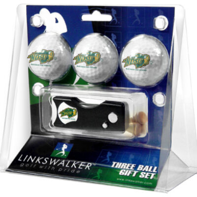 North Dakota State Bison 3 Golf Ball Gift Pack with Spring Action Tool