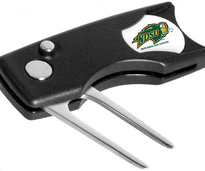 North Dakota State Bison Spring Action Divot Tool with Golf Ball Marker (Set of 2)