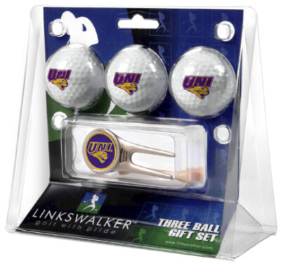 Northern Iowa Panthers 3 Golf Ball Gift Pack with Cap Tool