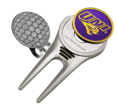 Northern Iowa Panthers Divot Tool Hat Clip with Golf Ball Marker (Set of 2)