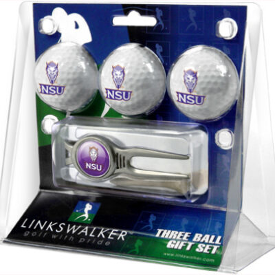 Northwestern State Demons 3 Ball Golf Gift Pack with Kool Tool