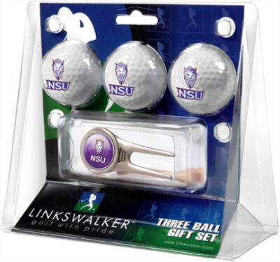 Northwestern State Demons 3 Golf Ball Gift Pack with Cap Tool