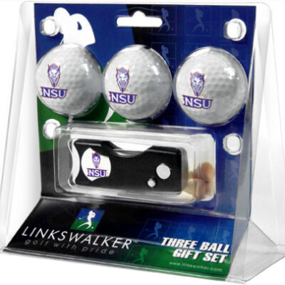 Northwestern State Demons 3 Golf Ball Gift Pack with Spring Action Tool