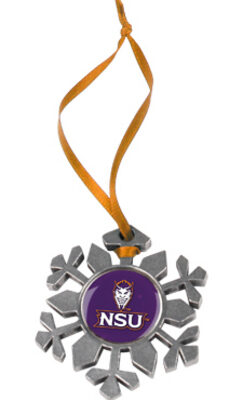 Northwestern State Demons Snowflake Ornament (Set of 2)