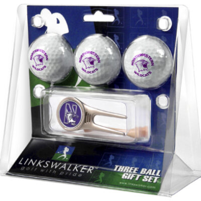 Northwestern Wildcats 3 Golf Ball Gift Pack with Cap Tool