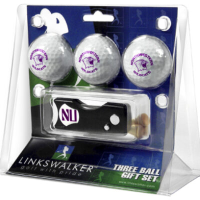 Northwestern Wildcats 3 Golf Ball Gift Pack with Spring Action Tool